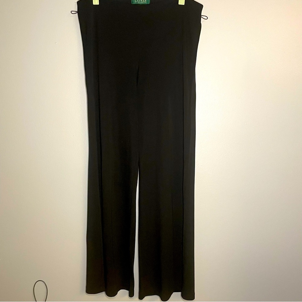 LAUREN RALPH LAUREN Stretch Pull On elastic waist Wide-Leg Pants SZ/PM